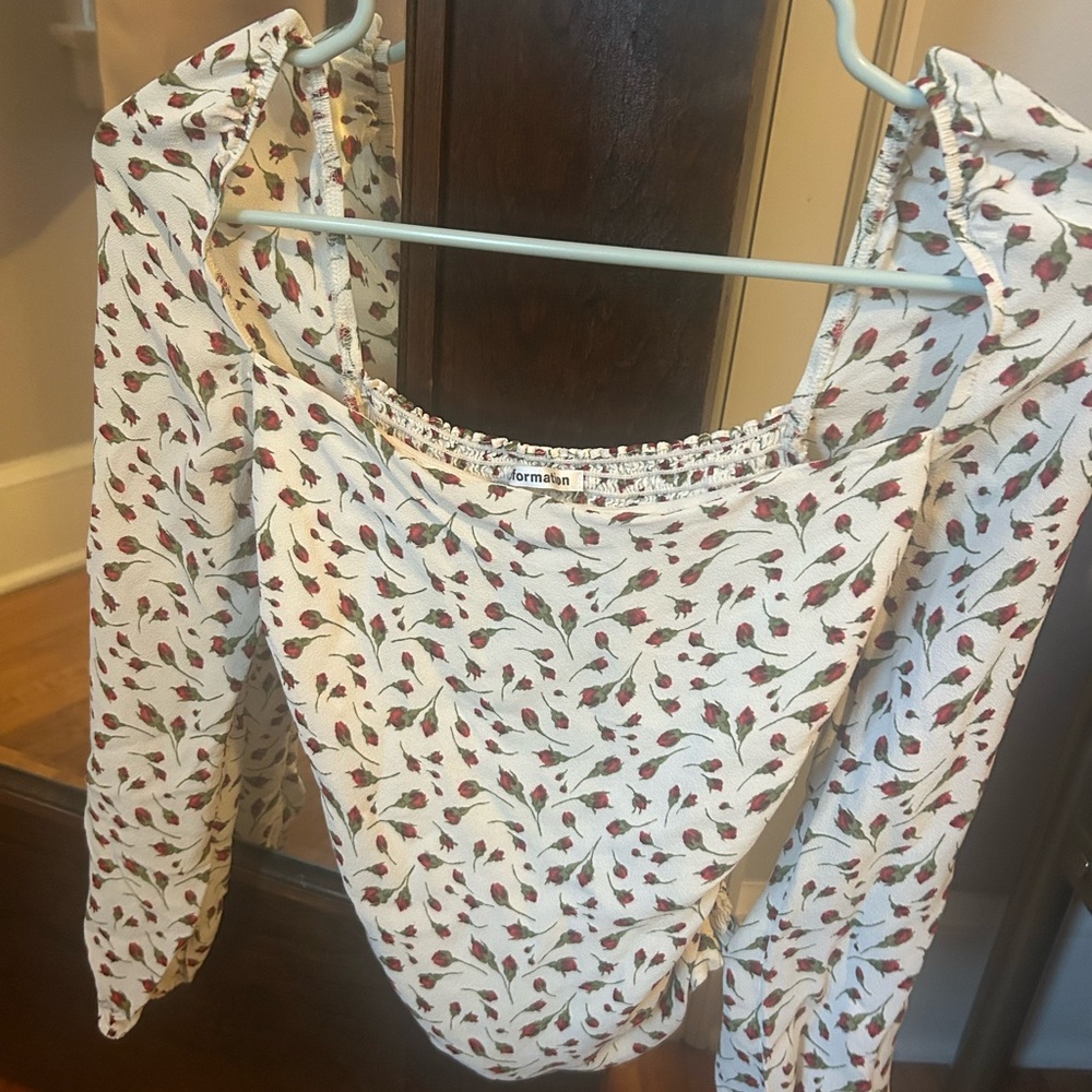 Reformation Rose Print Top